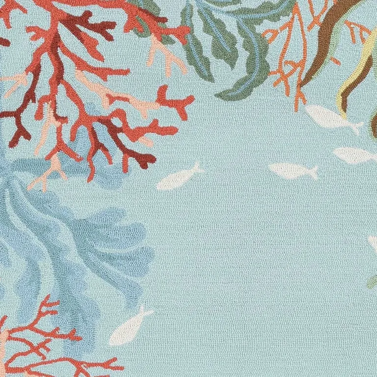 Blue Polyester Rug Photo 3