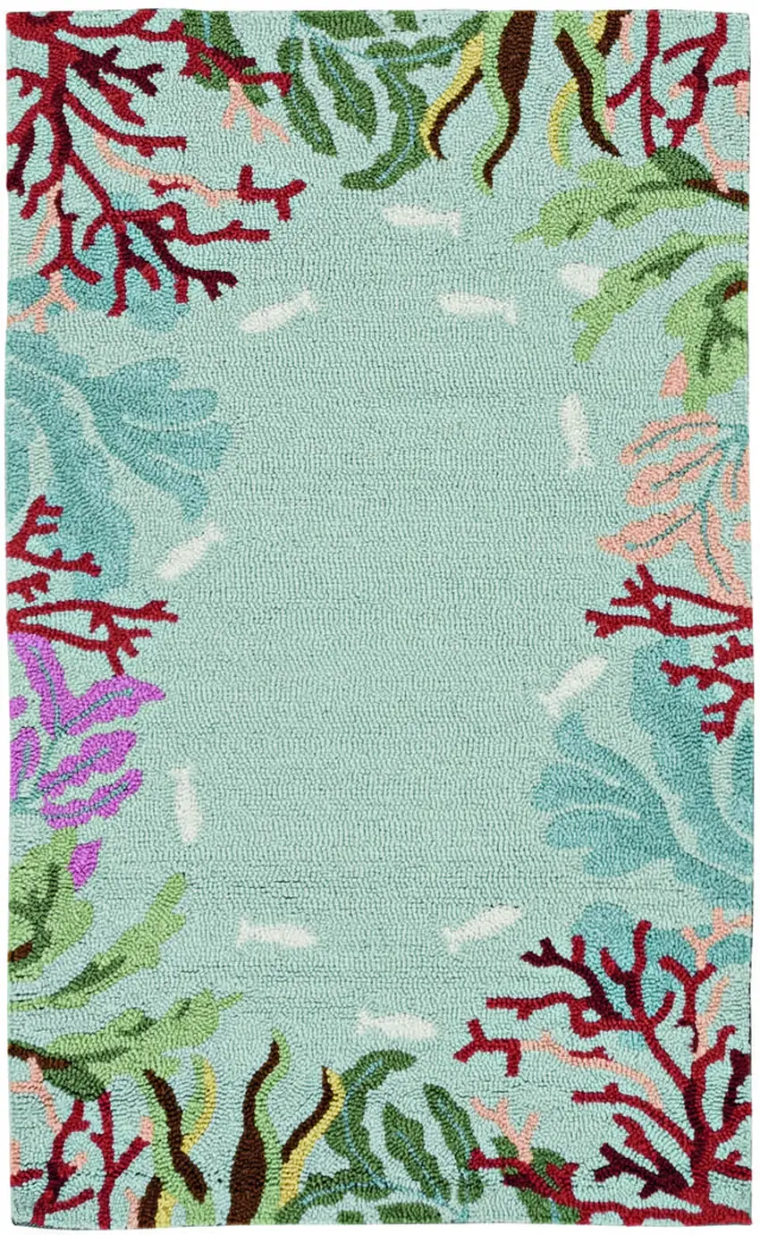 90 X 114 Blue Polyester Rug Photo 2