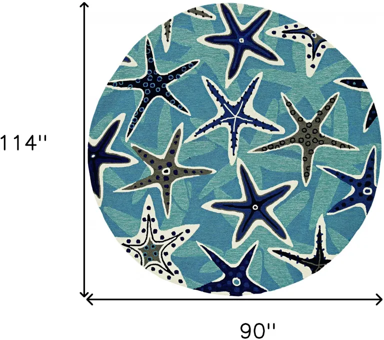 Blue Polypropylene Rug Photo 3