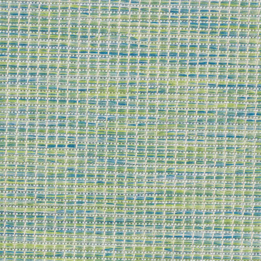 Blue and Green Indoor Outdoor Area Rug Photo 6