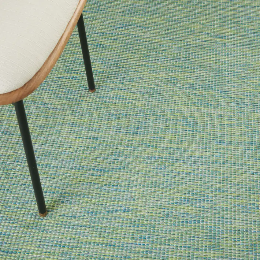 Blue and Green Indoor Outdoor Area Rug Photo 5