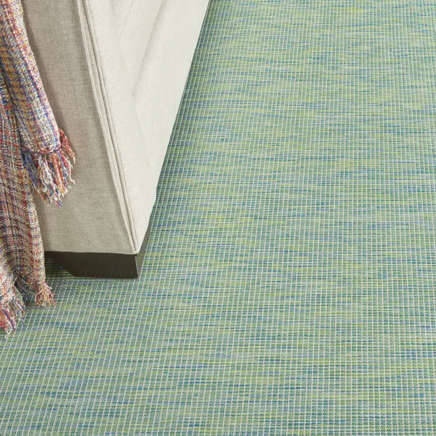 Blue and Green Indoor Outdoor Area Rug Photo 6