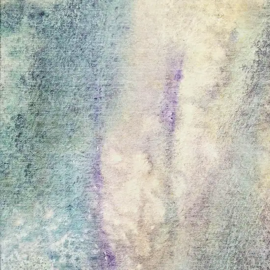 Blue Purple And Ivory Abstract Washable Area Rug With UV Protection Photo 8