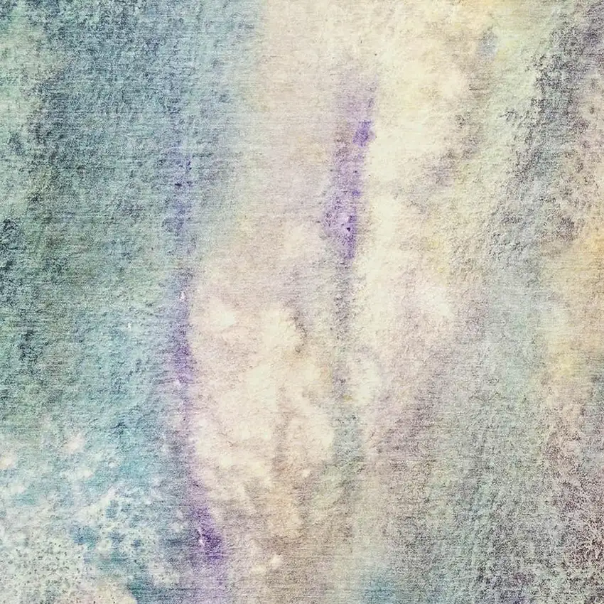 Blue Purple And Ivory Abstract Washable Area Rug With UV Protection Photo 5