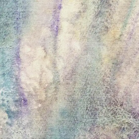 Blue Purple And Ivory Abstract Washable Area Rug With UV Protection Photo 3