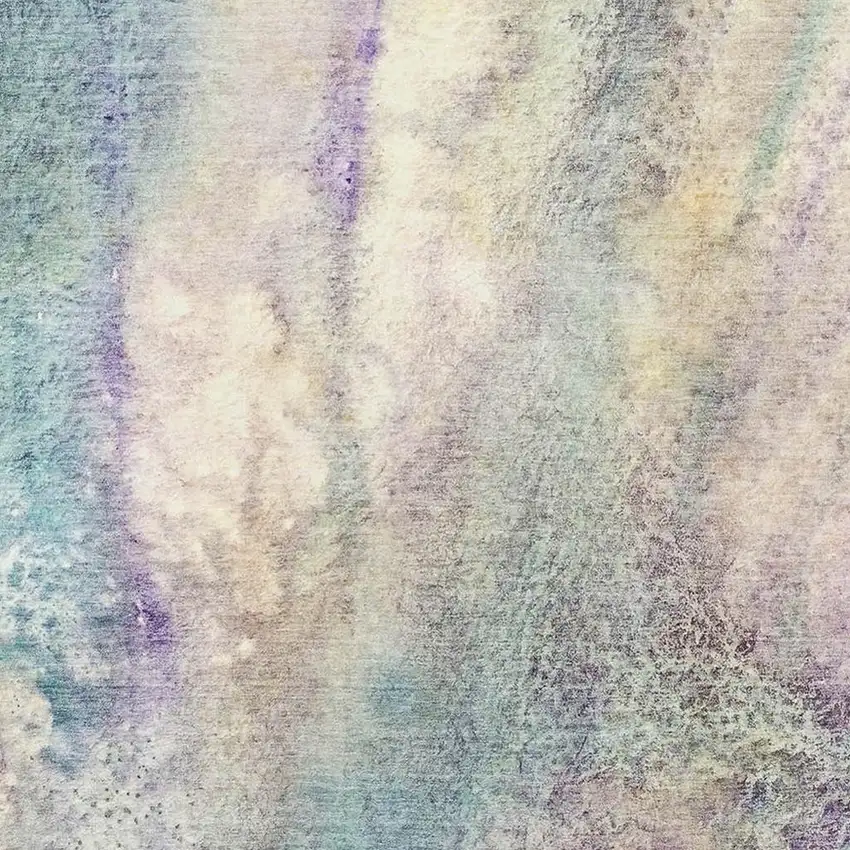 Blue Purple And Ivory Abstract Washable Area Rug With UV Protection Photo 7