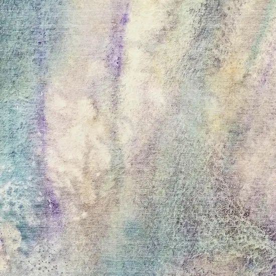 Blue Purple And Ivory Abstract Washable Area Rug With UV Protection Photo 3