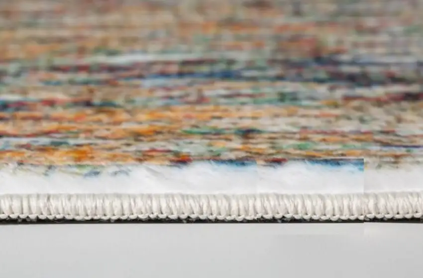 Blue Red Abstract Painting Modern Runner Rug Photo 6