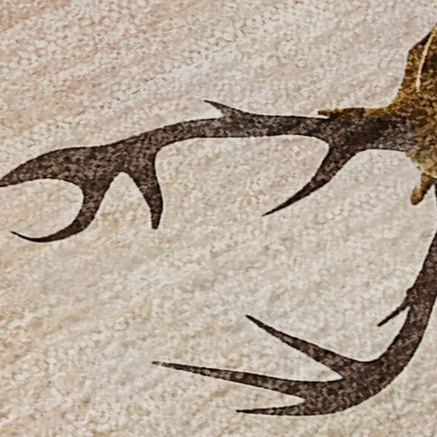 Blue Red And Brown Christmas Santa Claus Washable Area Rug With UV Protection Photo 5