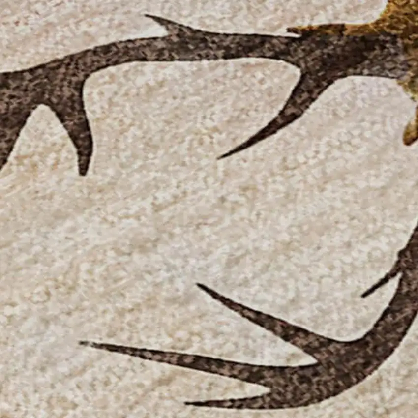 Blue Red And Brown Geometric Washable Area Rug With UV Protection Photo 4