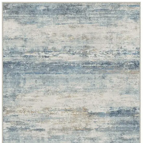 Blue Red And Gray Abstract Washable Area Rug Photo 5