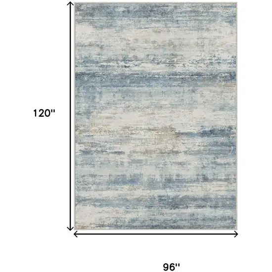 Blue Red And Gray Abstract Washable Area Rug Photo 3