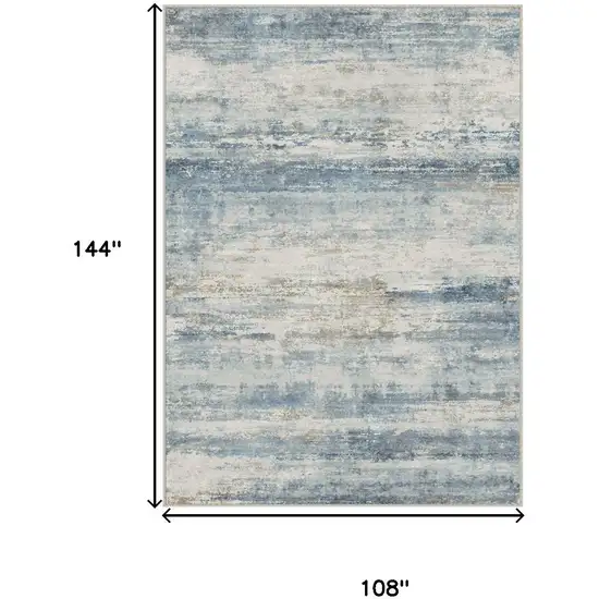 Blue Red And Gray Abstract Washable Area Rug Photo 3