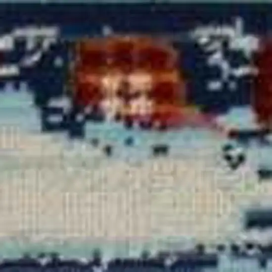 Blue Red And Orange Floral Distressed Area Rug Photo 7