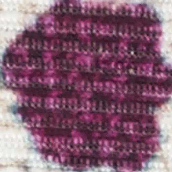 Blue Red and Orange Floral Distressed Non Skid Area Rug Photo 3