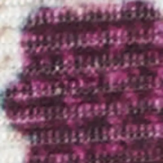 Blue Red and Orange Floral Distressed Non Skid Area Rug Photo 6