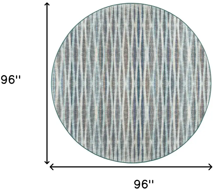 8' X 8' Blue Round Ombre Tufted Handmade Area Rug Photo 8