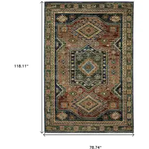 Photo of Blue Rust And Gray Tribal Area Rug