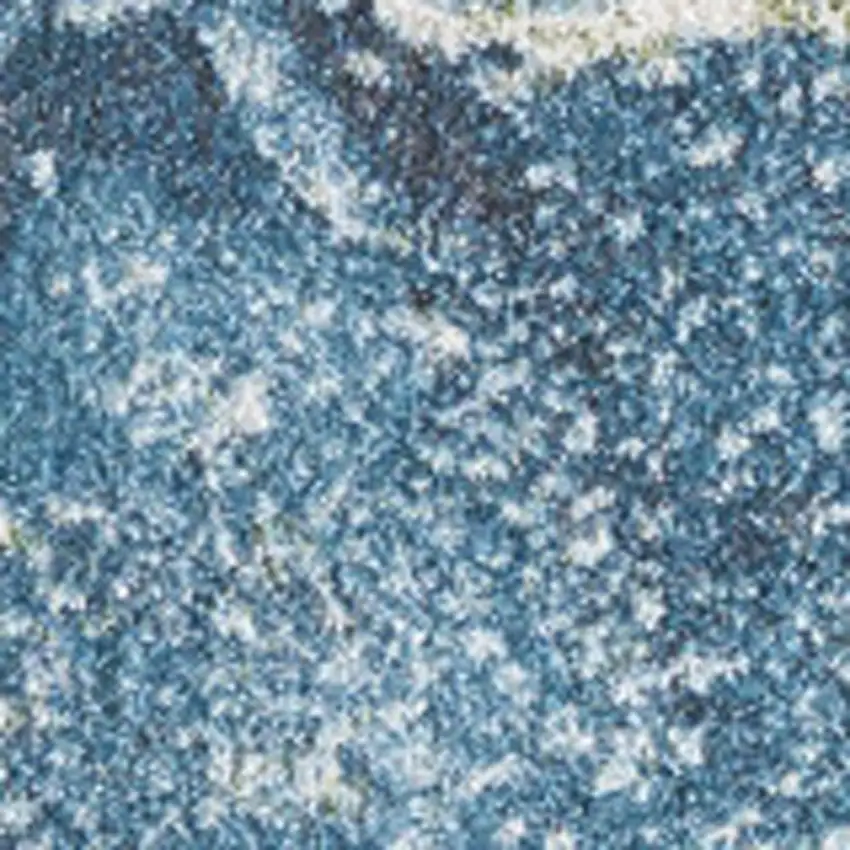 Teal Blue Abstract Area Rug Photo 5