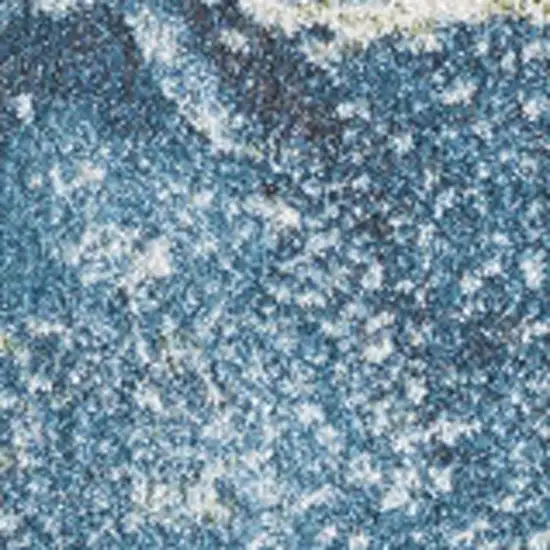 Teal Blue Green And Ivory Abstract Area Rug Photo 6