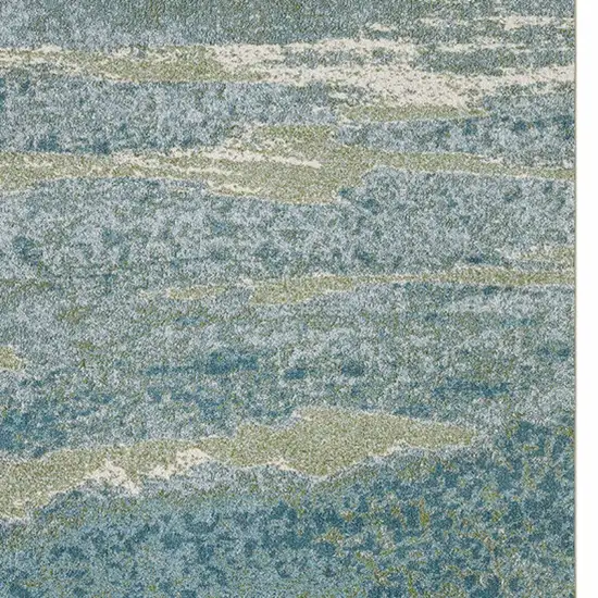 Blue and Green Abstract Area Rug Photo 5