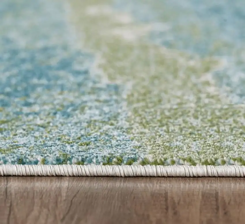 Blue Sage Impressionistic Ocean Area Rug Photo 4