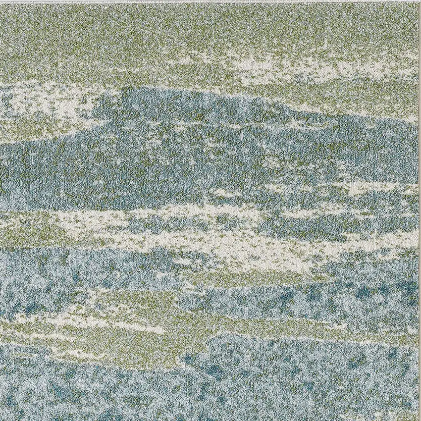 Blue Sage Impressionistic Ocean Area Rug Photo 2