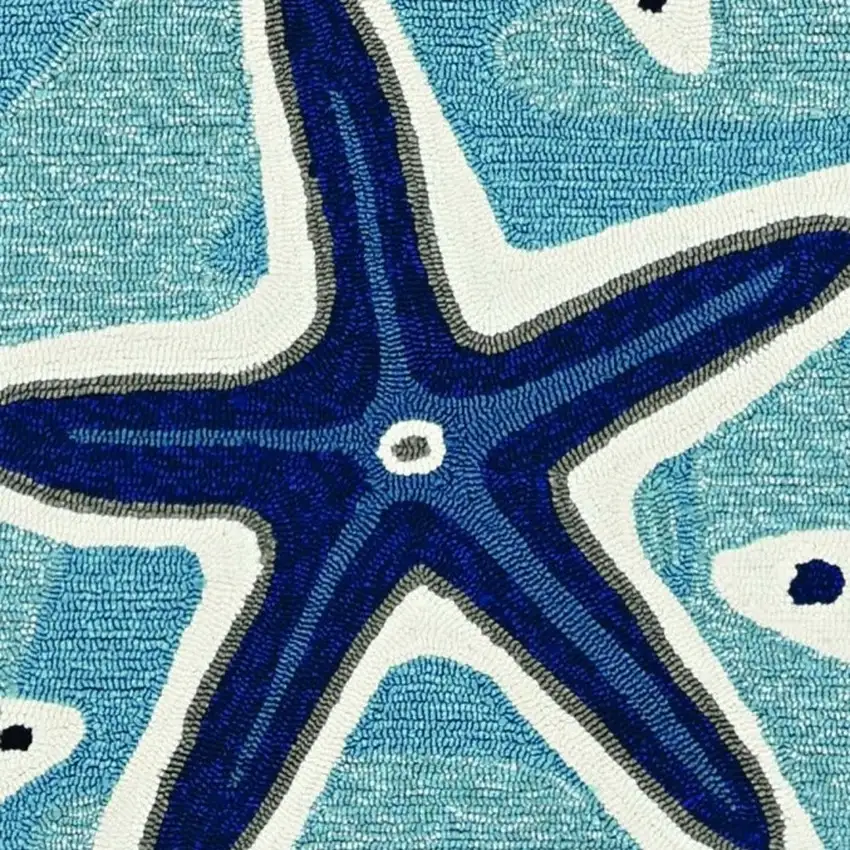 Blue Sand Dollar Indoor Outdoor Area Rug Photo 6