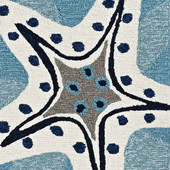 Blue Sand Dollar Indoor Outdoor Area Rug Photo 6