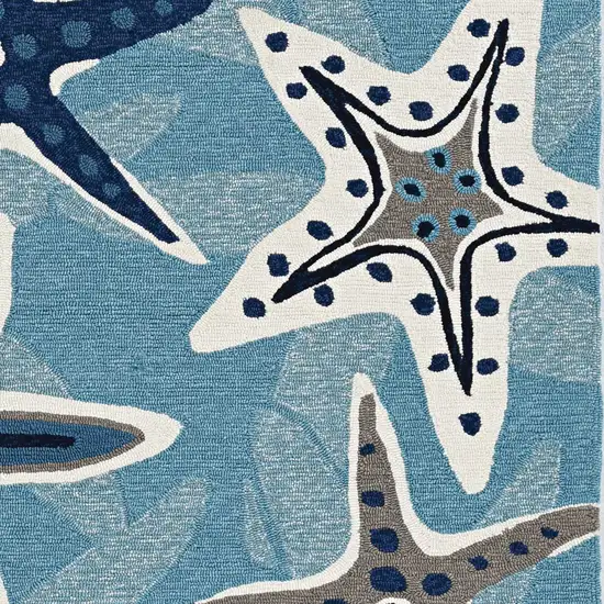 Blue Sand Dollar Indoor Outdoor Area Rug Photo 1