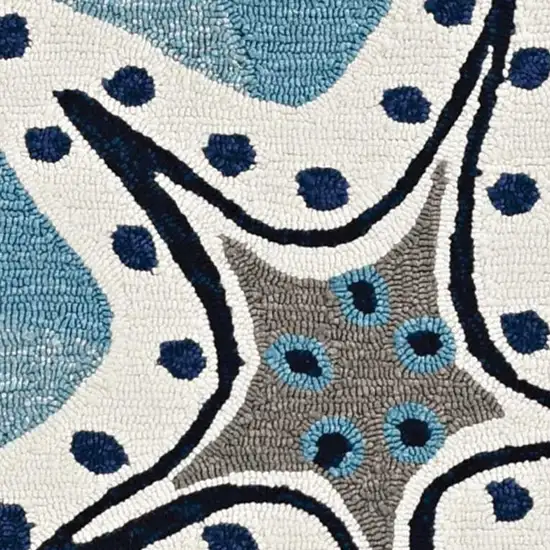 Blue Sand Dollar Indoor Outdoor Area Rug Photo 5