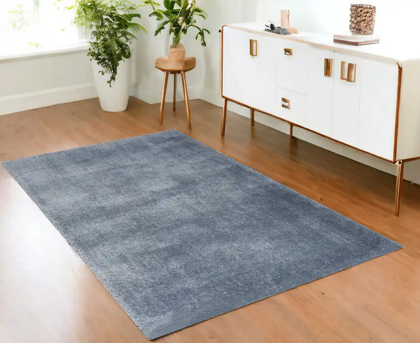 Blue Shag Area Rug Photo 1