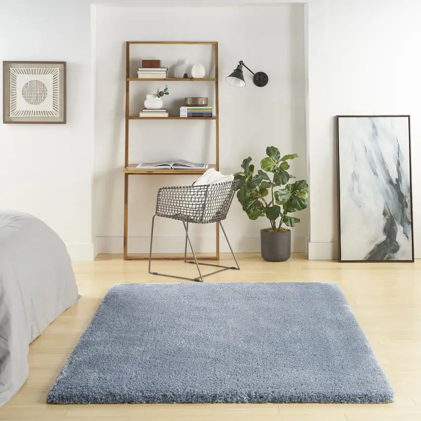 Blue Shag Area Rug Photo 4