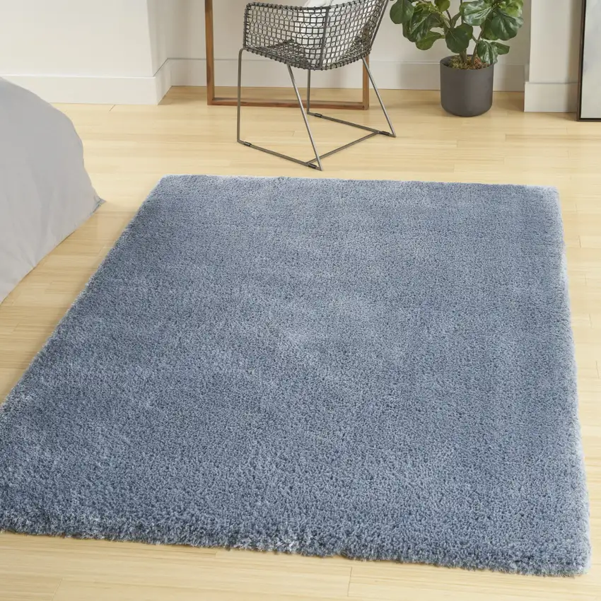 Blue Shag Area Rug Photo 3