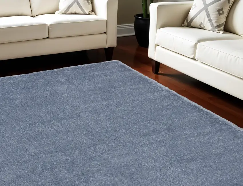 Blue Shag Area Rug Photo 1
