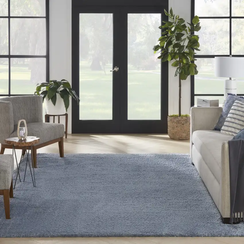 Blue Shag Area Rug Photo 5