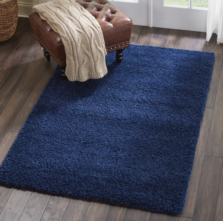 Blue Shag Area Rug Photo 6