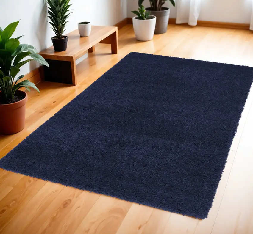 Blue Shag Area Rug Photo 1