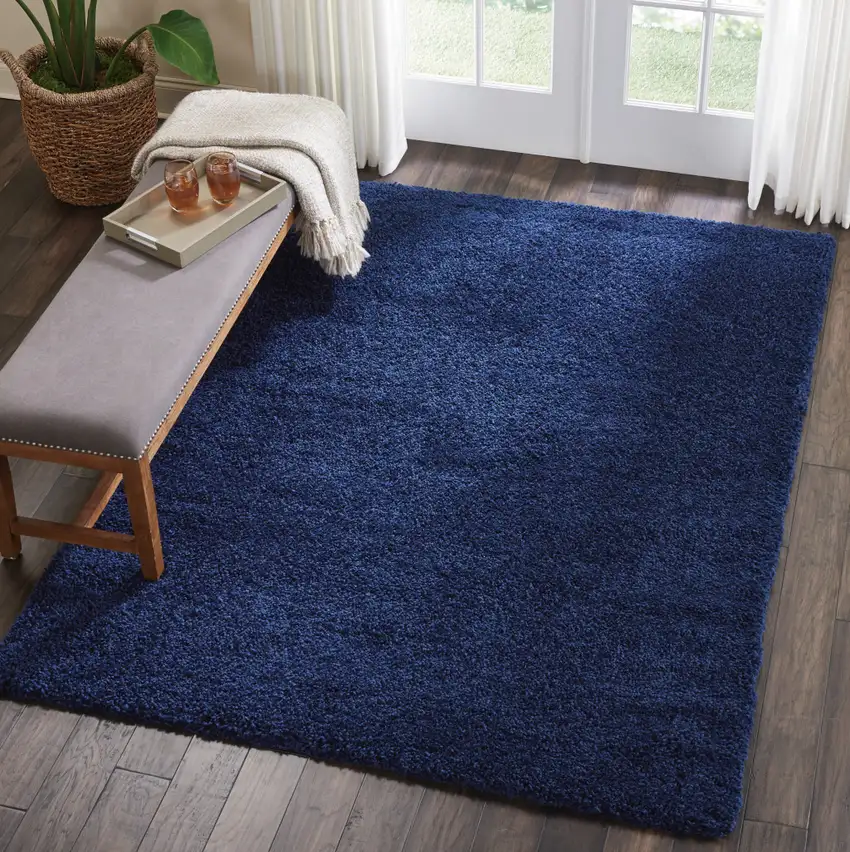 Blue Shag Area Rug Photo 3