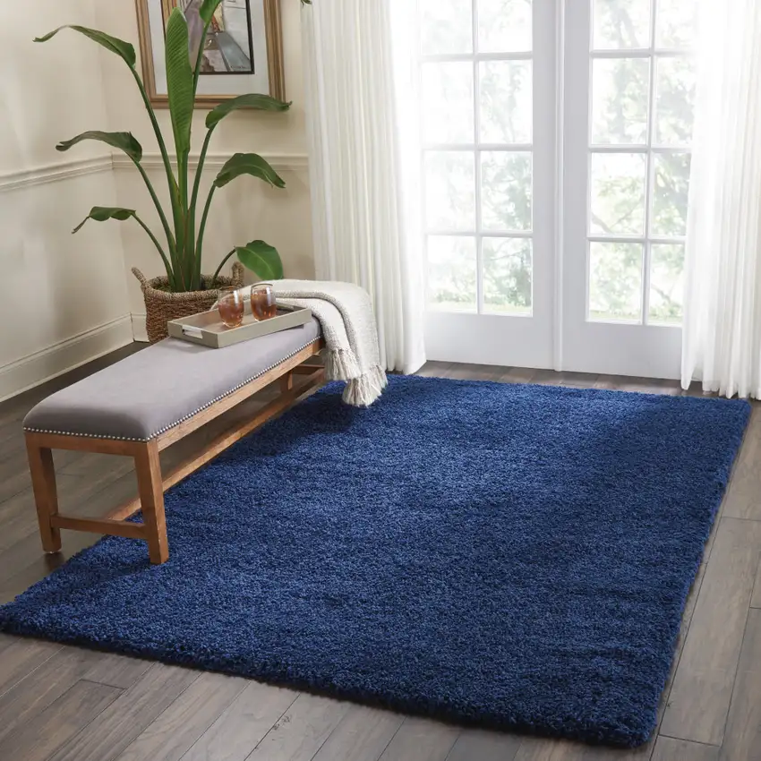 Blue Shag Area Rug Photo 4
