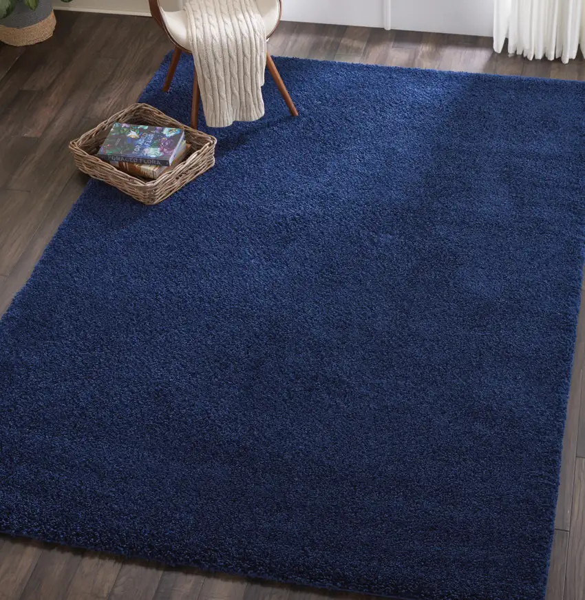 Blue Shag Area Rug Photo 6
