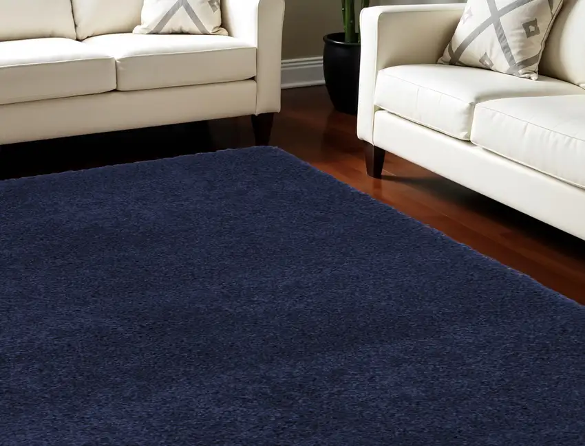 Blue Shag Area Rug Photo 1
