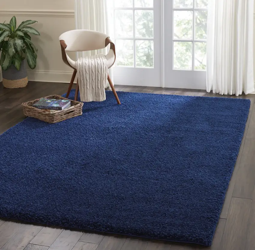 Blue Shag Area Rug Photo 7