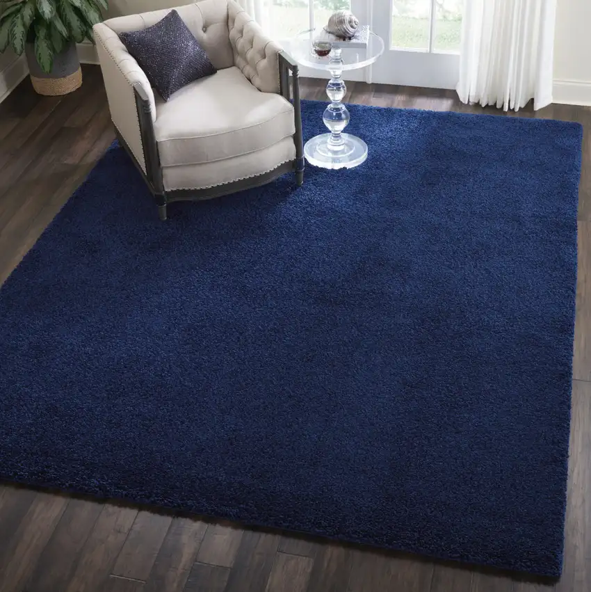 Blue Shag Area Rug Photo 6
