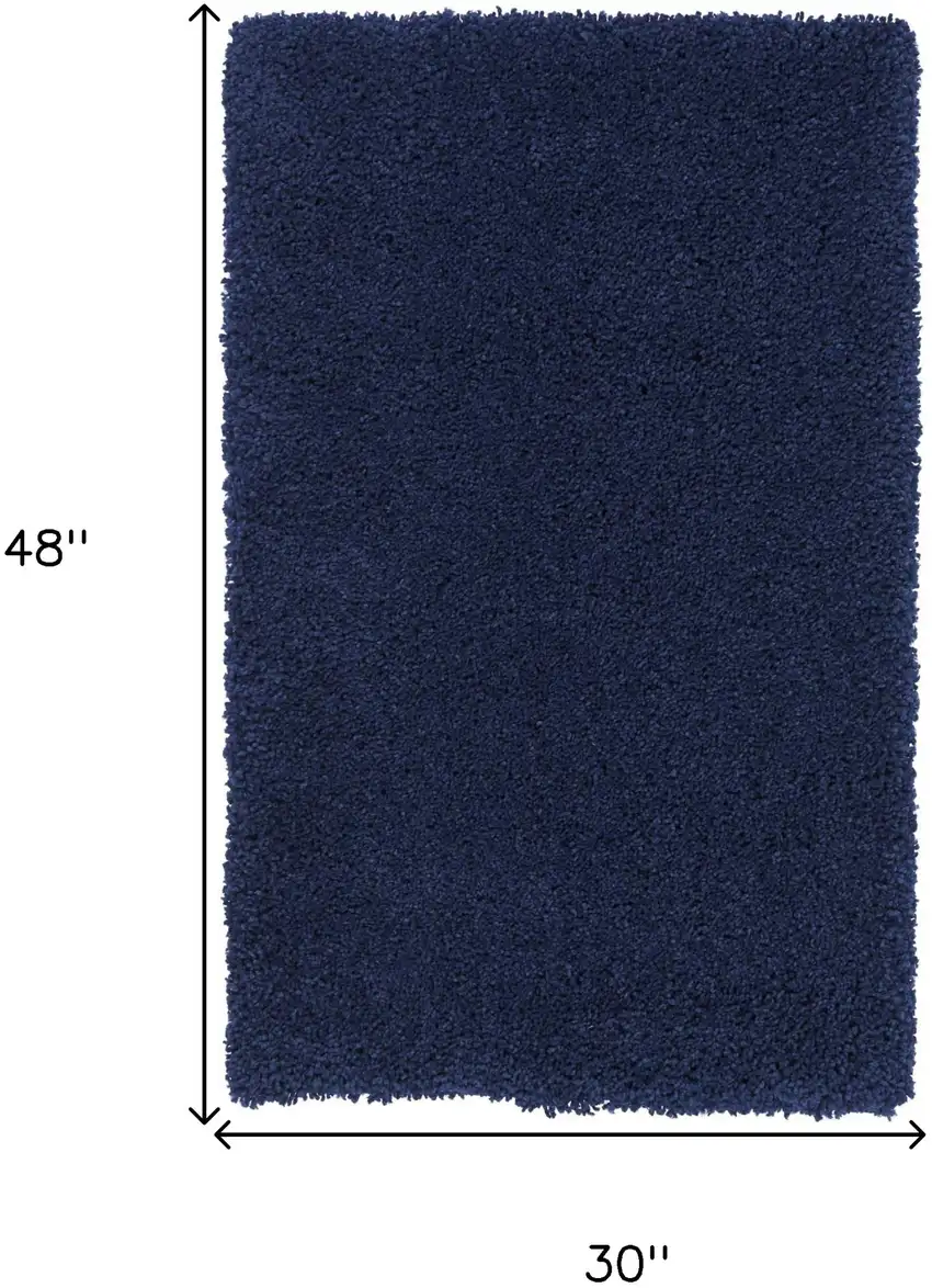 Blue Shag Distressed Area Rug Photo 3