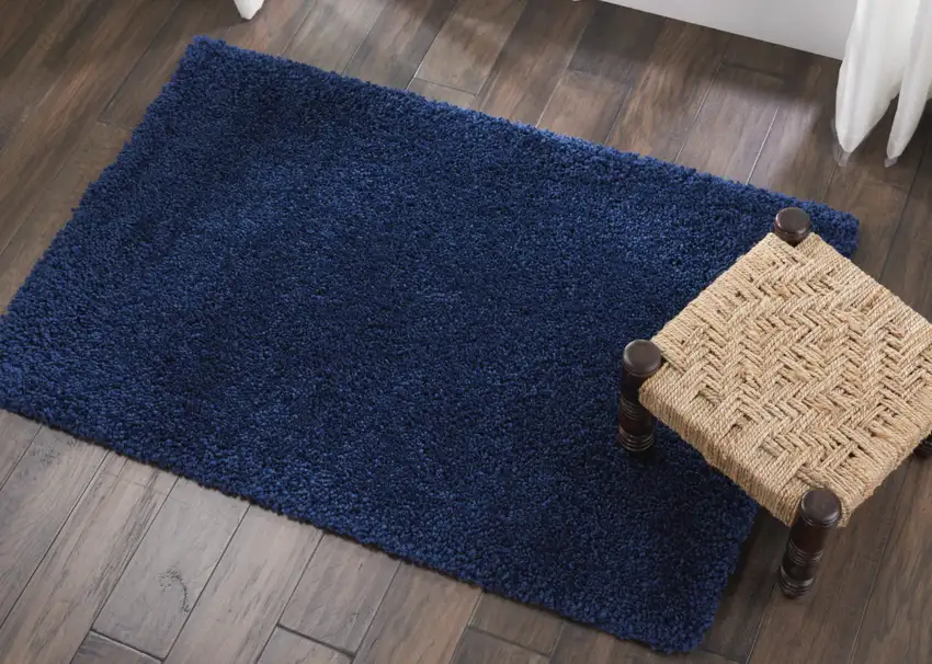 Blue Shag Distressed Area Rug Photo 7