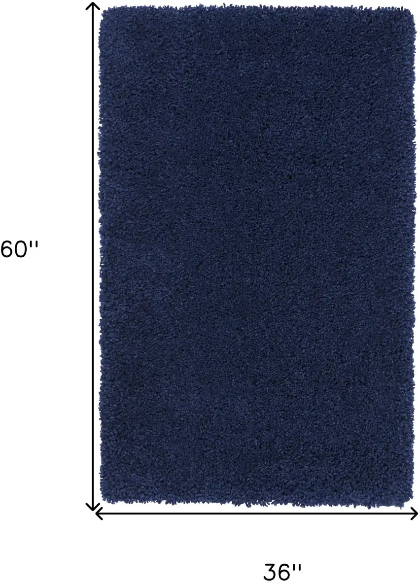 Blue Shag Distressed Area Rug Photo 3