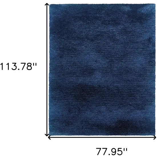 Blue Shag Hand Tufted Area Rug Photo 5