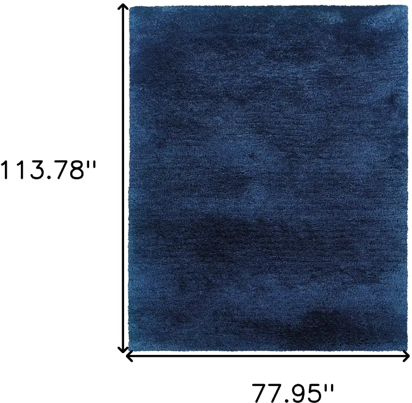 Blue Shag Hand Tufted Area Rug Photo 5