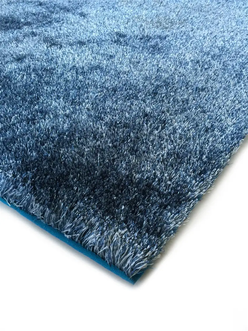 Blue Shag Hand Tufted Area Rug Photo 3